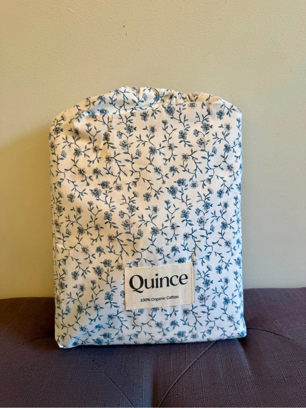 NWT Quince Organic Crisp Percale Floral Duvet Cover and Sham Set!
